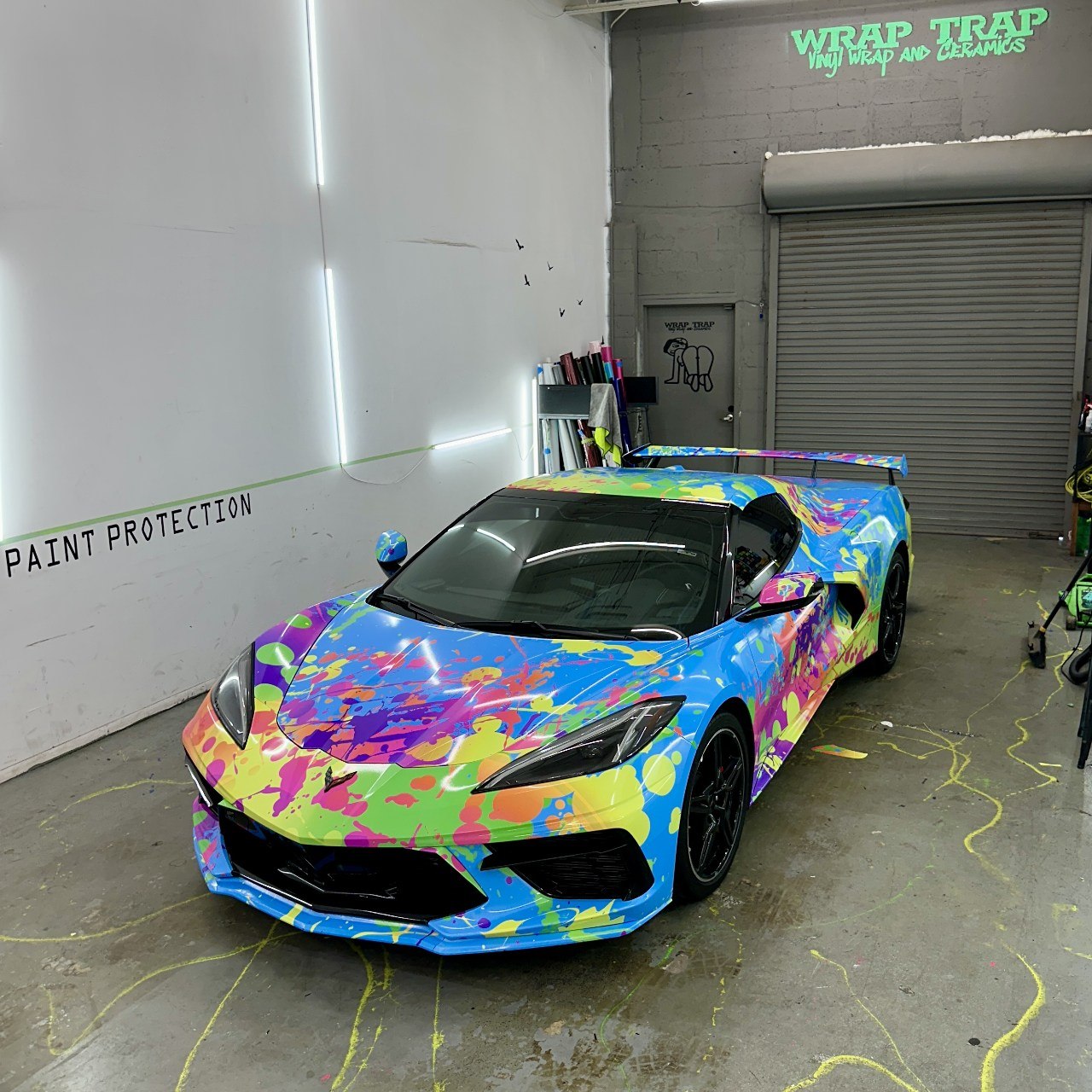 Custom Graphic wrap on a Corvette