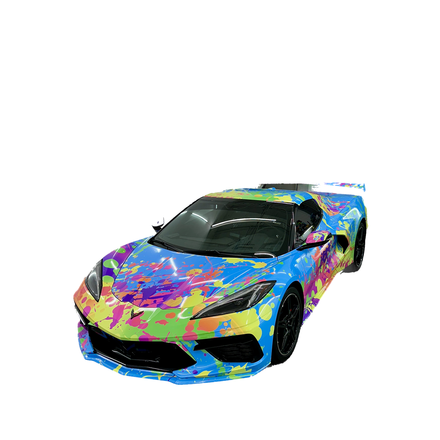 Wrapped C8 Corvette by Wrap Trap