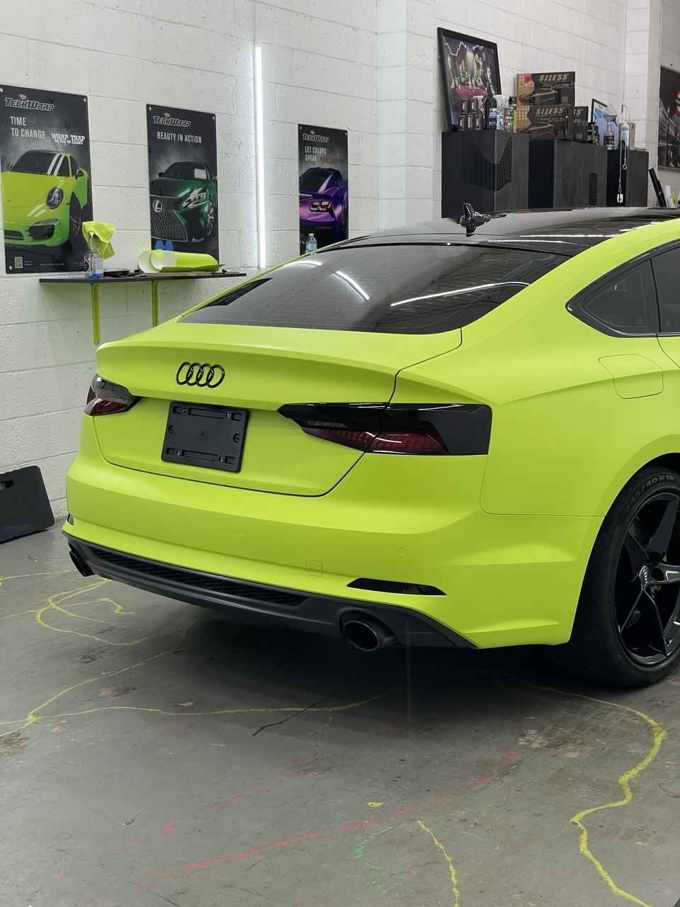 Ridiculous neon yellow matte Audi A6