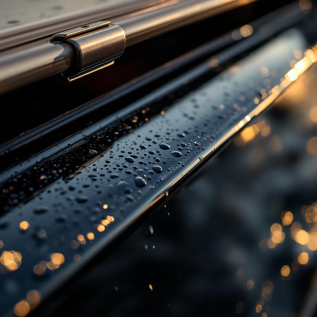 Luxury yacht hull in gloss black — marine exterior wrap