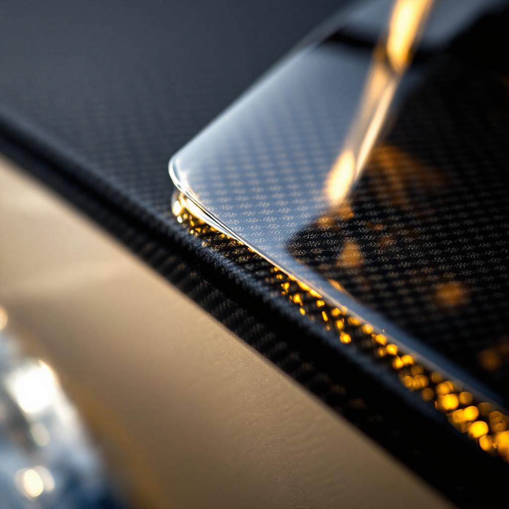 Carbon-fiber panel under clear PPF — marine protection